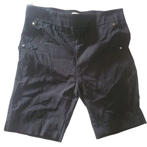 Laura Black Pull On Shorts 8P